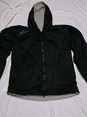 Speed & Strength Black Made With Kevlar Armor Hooded Motorcycle Jacket Mens 2XL